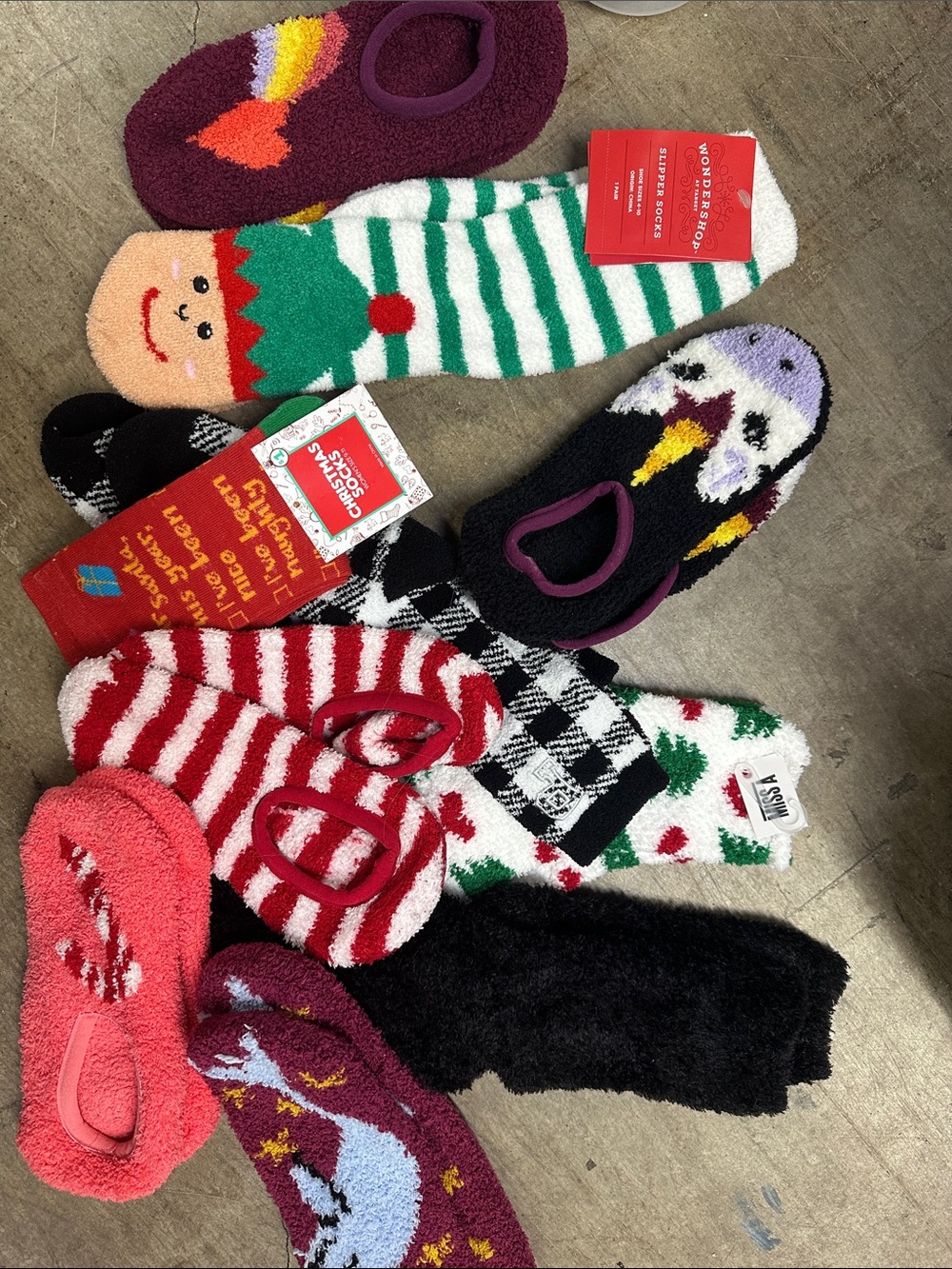Cozy Holiday Fuzzy No-Show Socks - Assorted Colors